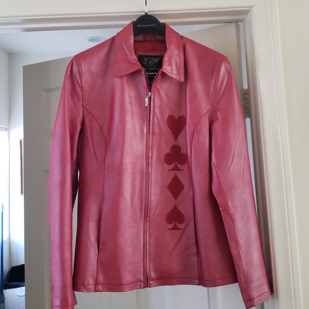 Red leather Jacket